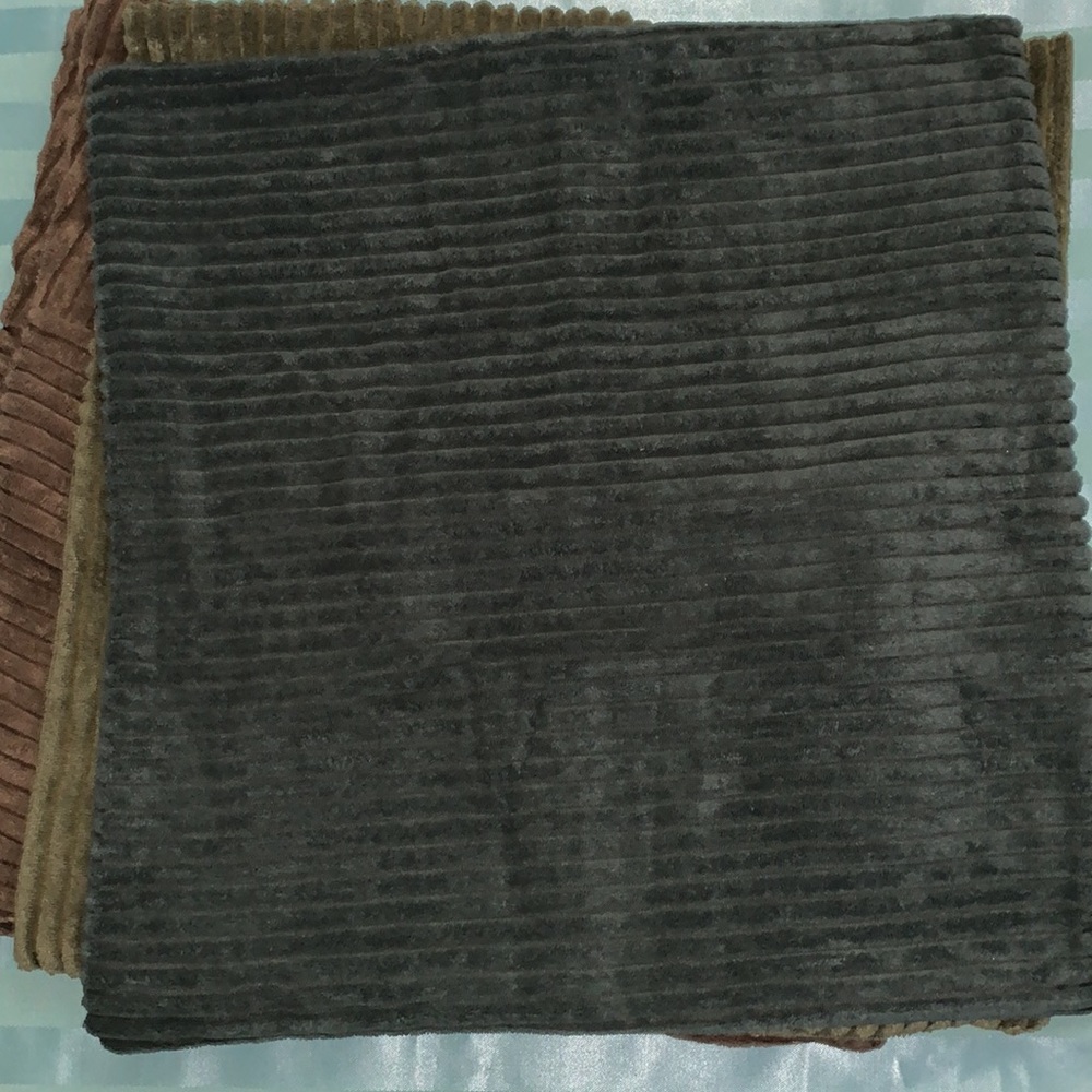 6 New Pillow Covers Corduroy like Fabric Bundle in Earth Tones New - Picture 7 of 16